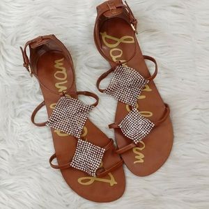 SAM EDELMAN LEATHER TYRA SANDAL SZ 8.5